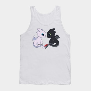 Couple Toothless & Light fury, How to train your dragon fanart, Dragons couple Tank Top